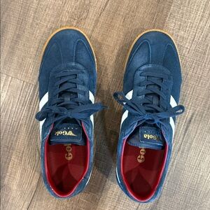 Gola harrier Men's Navy and White suede Sneakers